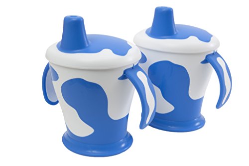 Anywayup Cow Cup (250 ml, Pack of 2, Blue/ White)