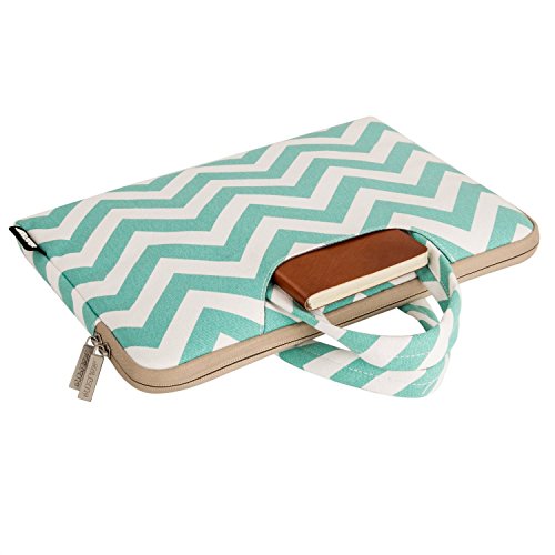 MOSISO Chevron Segeltuchstoff Hülle Sleeve Aktentasche für 15-15,6 Zoll MacBooks, Laptops Farbe: Heiß Blau - 2