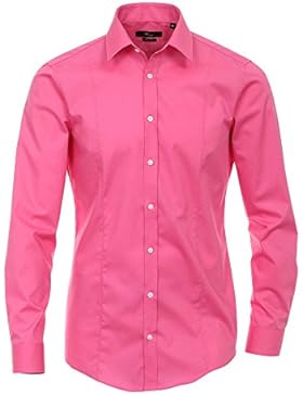 Venti Herren Hemd 001470 100% Baumwolle Popeline Stretch Body Fit Kentkragen