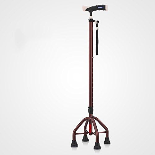QFFL Crutch Elderly Non-slip Four-foot Crutches Walking Stick Walker Telescope 4 Colors Available Crutches Walker ( Color : A )