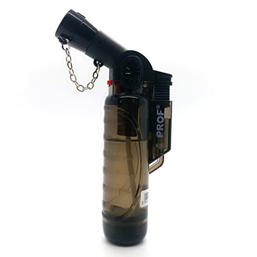 Preisvergleich Produktbild Mini Bunsenbrenner Mehrzweckfeuerzeug Gasbrenner nachfüllbar Sturmfeuerzeug Lötbrenner Flambierer Gas Turbo Jet Flamme Schwarz