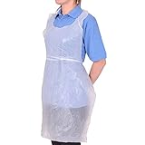 KleenMe Disposable Aprons Roll of 200 | White | Virgin High Density Polythene | Waterproof HDPE