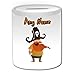 Produktbild Personalisiertes Geschenk – Der Rote Korsar Captain Piraten Spardose (Märchen Design Thema, weiß) – Jeder Name/Nachricht auf Ihrem Einzigartig – Crossbones Hat Rot Bart