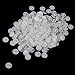 Resin Snap Fasteners Buttons Poppers 12.4mm Pack of Approx.100 Sets White