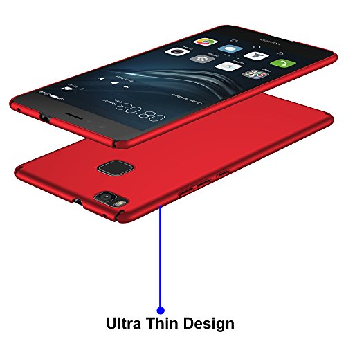 EIISION Huawei P9 Lite Funda Ultra ligero Suave mate sedoso pintura PC Funda protectora de tel fono rojo reviews EIISION Huawei P9 Lite Funda Ultra ligero Suave mate sedoso pintura PC Funda protectora de tel fono rojo