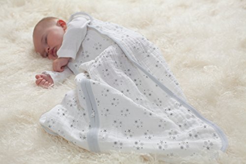 aden + anais leichter Baby Schlafsack für den Sommer Gr. S-XL, twinkle star classic aus Baumwollmusselin - 3