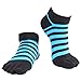 Imported Pair Mens Cotton Socks Black and Blue Striped 5 Toe Socks Casual Dress Socks RS.355.00