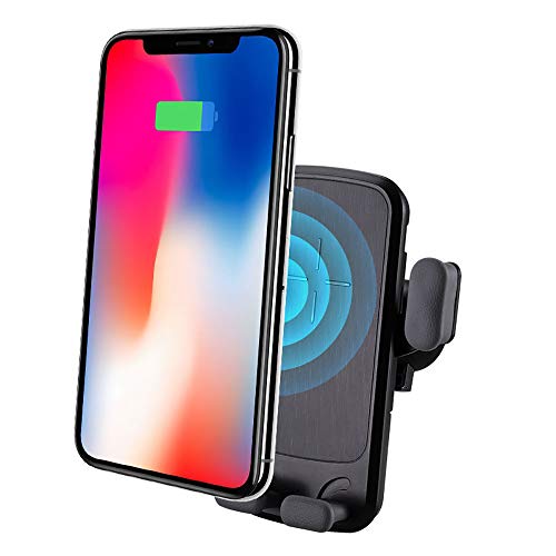 Preisvergleich Produktbild QI kabellose Ladebuchse Halterung frei einstellbar Richtung Autotelefonhalter kompatibel mit Smartphone mit kabelloser Ladefunktion