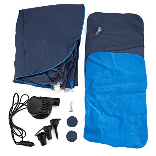 Preisvergleich Produktbild Auto Matratze Mobil Kissen, Multifunktions Camping Luftmatratze aufblasbare Matratze Autorücksitz extra Matratze mit Repair Pad Luftpumpe Zwei Kissen, für Camping Reisen