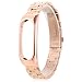 Produktbild Altsommer 3 Farben Armband für Xiaomi Mi Band 2 Milanese Magnetic Edelstahl Ultradünne Armband, Edelstahl Mesh Milanese Magnet Uhrenarmband Replacement Armband für Damen Herren (Gold)