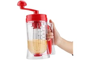 WIFEHELPER Hand-held Manual Pancake Cupcake Batter Mixer Dispenser Blender Machine Baking Tool for Making Cakes Waffles Betters