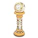 Little India Ethnic Design Marble Table Clock Handicraft (White, 145) RS.335.00