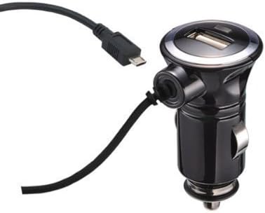 MITSUGAWA 2.1A Dual ports USB car charger with fixed micro USB lead auto power car charger for Samsung, Blackberry smartphone and iPhone- CA2100Micro