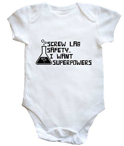 HippoWarehouse SCREW LAB SAFETY I WANT SUPERPOWERS baby vest boys girls
