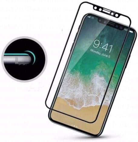 iPhone X / iPhone 10 glass Screen Protector, Tuaha® 3D Curved Full Coverage 9H Hardness HD Clear Tempered Glass Screen Protector Anti glare edge to edge for Apple iPhone 10 / iPhone X - [Black]