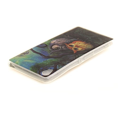 Sony XA Hülle, Xperia XA Hülle Case, Cozy Hut Sony Xperia XA Hülle TPU Case Schutzhülle Silikon Crystal Clear Case Sony Xperia XA (5 Zoll) Hülle Case Cover Ultra-Transparente Flexible TPU Bumper Handy Tasche Case Cover Etui Hülle mit Anti-Rutsch Kratzfest – Malerei Owl - 5