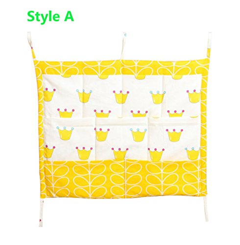 BSTcentelha Multilayer Pouch Storage Bag Organizer Cots Crib Diapers Toys Hanging Bag Storage Bag (Style A)