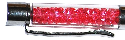 Qualitäts-Kugelschreiber mit Swarovski-Kristallen. FREIE NACHFÜLLUNG (ROSA) - 4