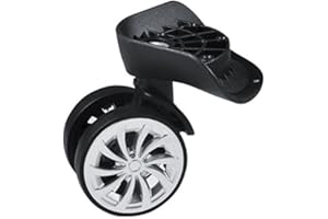 COCOARM Uniwersalne kółka do walizki, 2 sztuki, obrotowe, kółka zapasowe, uniwersalne akcesoria zamienne z PCW, akcesoria zamienne do walizek na kółkach, 55 mm