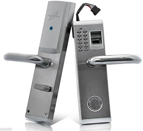Biometric Electronic Door Lock Fingerprint Password Mechanical Key Digital Code Keyless Lock , Left Push