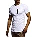 Produktbild LUCKYCAT Herren T-Shirt Kurzarmshirt Oversize Longshirt Basic Oversize Doppel Farbig Herren Slim-Fit Crew Neck Basic T-Shirt Rundhals Herren Herren T-Shirt Kurzarm Shirt mit Rundhalsausschnitt