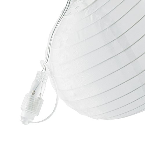 10er LED Lampion Lichterkette warmweiß koppelbar Strombetrieb Lights4fun - 3