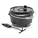 Produktbild Wiltec Dutch Oven Gusseisen Kessel rund Ø 25,5cm x H 13cm Kochzubehör für Camping Outdoor