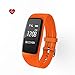 Produktbild DDUWIN Fitness Tracker, Colleer Bluetooth 4.0 Waterproof Smart Bracelet Bands Sport Watch Waistband with Heart Rate Monitor and Blood Pressure Monitor for IOS Android Smartphone , orange