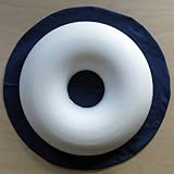 Dunlopillo Surgical Ring Cushion (Donut Cushion / Pillow) (Piles / Pile)with washable blue poly cotton cover