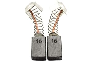 BUILDALOT Spazzole di Carbone ca-17-53841 per Hitachi Martello DH 40MA - 7x11x17mm - Con arresto automatico, molla, cavo e connettore - Sostituisce le parti originali 999043 & 999073