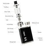 IJOY CIGPET® ANT 80W E Zigarette/E shisha Vape Box Mod Starterset, Top Refill Vaping Kit mit Sub 0,25 Ohm Verdampfkopf, Dampftank RBA 2ml, HD OLED-Anzeige Vaporizer Elektronischer Zigaretten | VW /TC (Temperaturregelung) Box Mod mit 18650 Batterie, Ohne Nikotin, Schwarz -