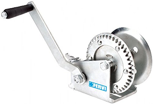 Fervi 0070, Manual Winch, 500Kg, Plata