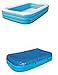 Produktbild Bestway Family Pool 305x183x56cm Planschbecken + Abdeckplane Plane 54009 58108