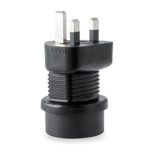 rocabo Netzadapter / Stromadapter / Reiseadapter – für United Kingdom (UK) – United Kingdom Stecker auf Schutzkontakt Buchse – genormte Stecker/Buchsen – stabile und sichere Ausführung – schwarz - 2