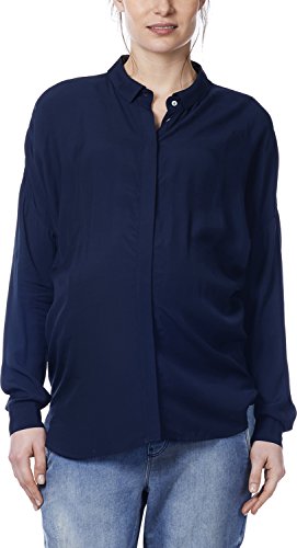 NOPPIES Women's Maternity Blouse Mena -  Blue - Blau (Dark Blue C165) - 16