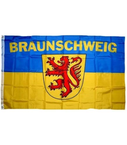 Flaggenfritze Fanflagge Braunschweig „You'll Never Walk Alone“ – 90x150 Cm, Reißfestes Polyester