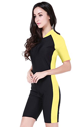Damen Schwimmanzug Lang UV-Anzug UPF>50 Schutzkleidung Sunsuit Ganzk?rperansicht Badeanzug