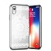 Produktbild Conie MC2452 Mandala Case Kompatibel mit iPhone XR, Orient TPU Hülle mit HD Muster Silikon Schutzhülle für iPhone XR Bumper Henna Motiv Weiss