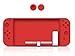 Produktbild Chickwin Nintendo Switch Silikon Hülle Tasche Slim Soft Gel Protective Case Cover + 2 Thumb Grips für Nintendo Switch (Rot)