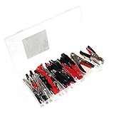 batterie polklemmen mit sicherung Material: Metall / Kunststoff 60-teiliges Krokodilklemmen Set Batterieklemme Ladeklemme Krokoklemme Polklemme Neu Old-Harvest