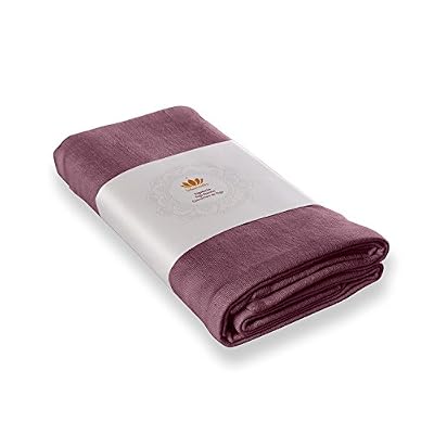 Lotuscrafts Couverture de yoga « Savasana » coton Bio AUBERGINE