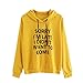 Produktbild Briskorry Damen Kapuzenpullover Sweatshirts O-Ausschnitt Brief Gedruckt Pullover Langarm Sweatshirt Bluse Oberteile