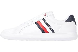 Tommy Hilfiger Mężczyźni Essential Leather Cupsole Sneakersy, Biały, 42 EU
