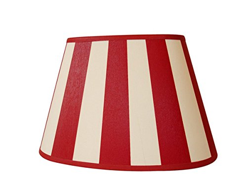 Lampenschirm Oval Streifen Rot TL 25-15-16