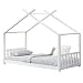 Produktbild [en.casa] Kinderbett mit Lattenrost 90x200cm Hausbett Holz Weiß Bettenhaus Bett Jugendbett
