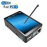 pour Raspberry Pi 4 Écran avec étui, Écran Tactile 3,5 Pouces Écran TFT LCD avec Moniteur 320x480, Mini-Ventilateur avec 3Pcs dissipateur de Chaleur