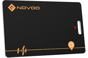 NOVOO Wiederaufladbarer Tracker Air Tag Karte Slim kompatibel mit Apple Find My (nur iOS),Bluetooth Tracker, IP68 Wasserdicht,Dünne Geldbörsenfinder SmartTag Tracker Karte für Wallet,Reisepässe,Gepäck