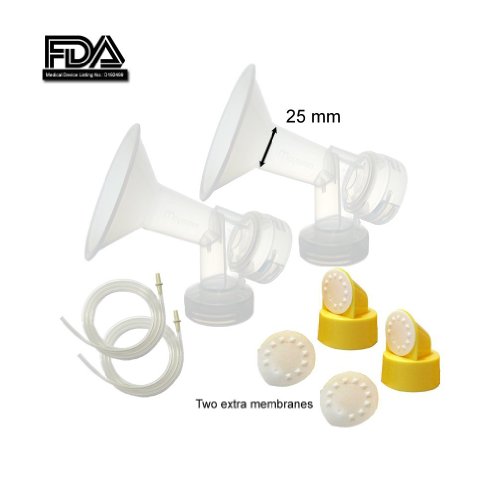 Maymom Breast Pump Kit for Medela Pump in Style Pumps; Include 2 Breast Shields (Comparable to Personal Fit 24mm), 2 Valves, 6 Membranes, & 2 Tubes for Pump-in-style Advanced Sold After July 2006