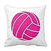 Produktbild Xukmefat Personalized 18X18 Inch Square Cotton Pillowcases Hot Pink Volleyball Pillow Cover