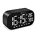 Price comparison product image Digital Alarm Clock Bluetooth Speaker Wake-Up Light with Thermometer Dimmable LED Display Double Alarm Clock with Snooze TF Card Slot USB Charging Port FM Radio